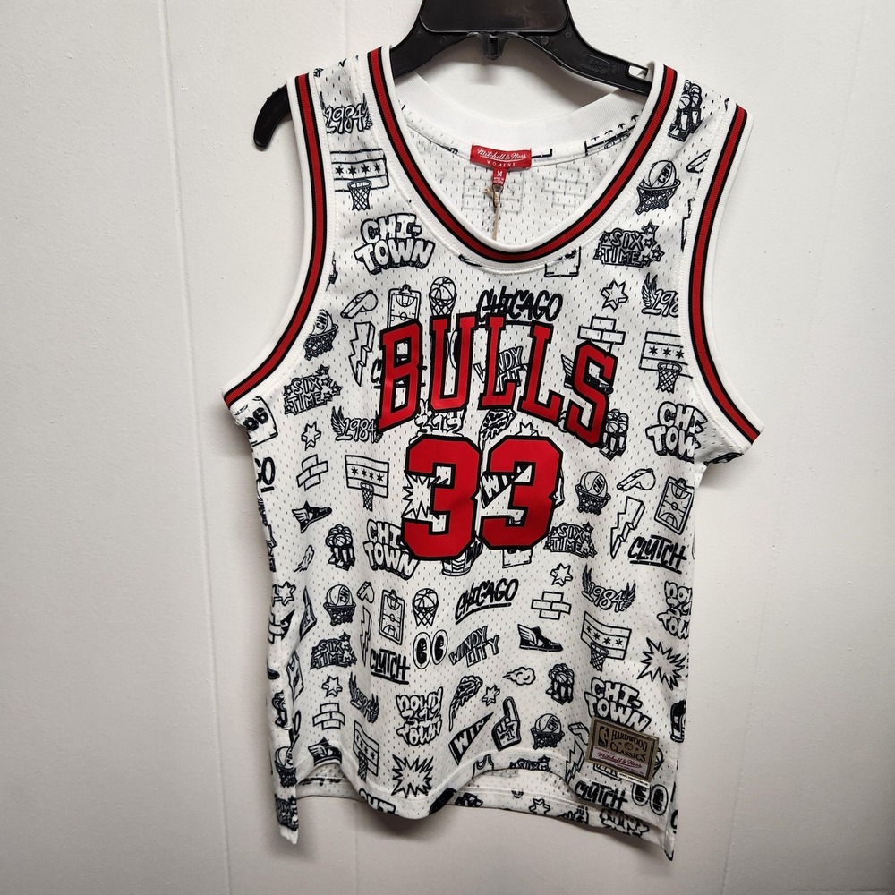 Chicago Bulls Jersey Womens Medium Mitchell & Ness NBA Basketball‎ Pippen 33 HWC